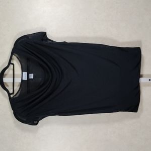 6151 Chico's black draped neck blouse 1 M